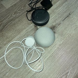 google home, amazon alexa and sony headphones